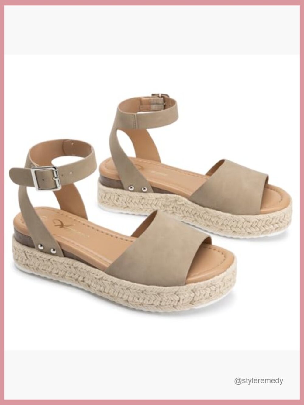 Espadrille Wedge Sandals Platform Open Toe Buckle Ankle Strap Casual Summer - Picture 3 of 7